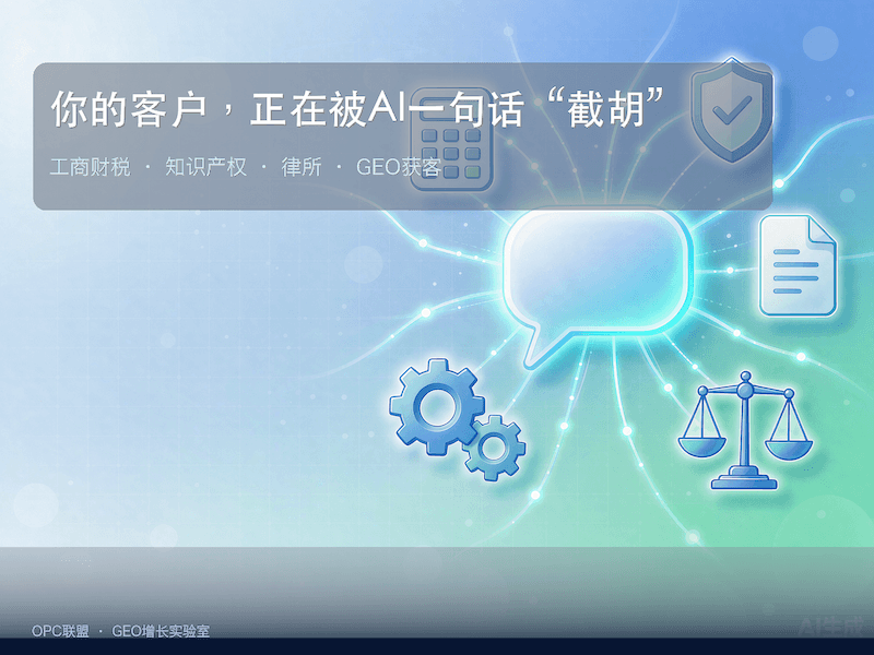 成都工商财税、知识产权、律所……企业服务老板必看的新获客战场，你的客户，正在被AI ...